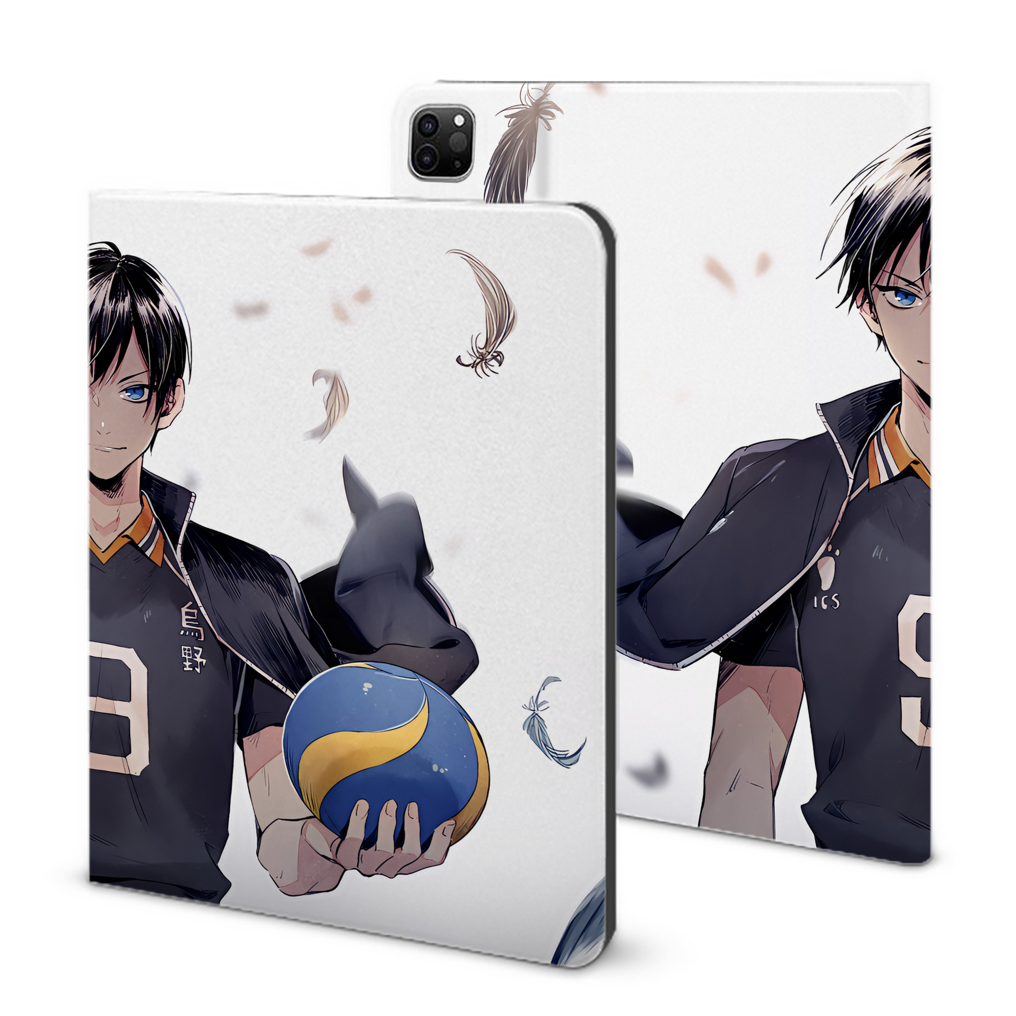 （画像用） ハイキュー!! Haikyu!! IPad ケース ブック型 PUレザー TPU 耐衝撃 軽量 薄型 ペン収納なし 全面保護 IPad 各モデル対応